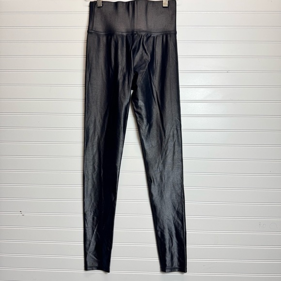 Carbon38 Takara Shine Leggings Womens S Black Gloss Crop High Waist Activewear - Picture 11 of 11